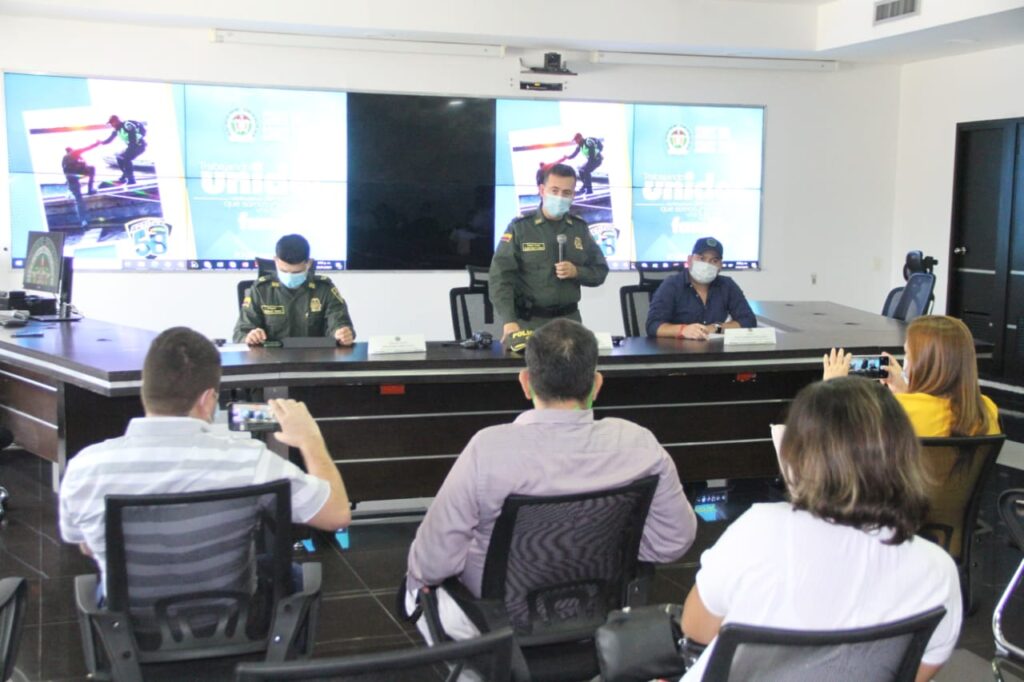 La reunión se realizó en el comando de la Policía Metropolitana de Barranquilla