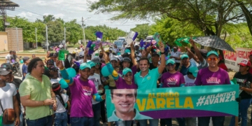 Candelaria y Leña dieron la bienvenida a caravana de Alfredo Varela