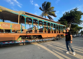 Llega el primer vagón del tren para Bocas de Ceniza