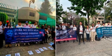 Protesta en Ciudad de México por muerte de presa política cubana