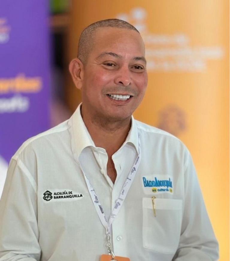 Juan Ospino durante evento político en Barranquilla, Atlántico