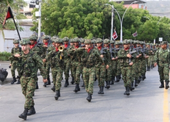 Puerto Colombia conmemoró los 216 años de la Independencia con desfile militar